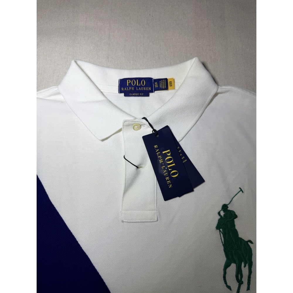 POLO RALPH LAUREN Size XL Classic Fit Big Pony Mesh Polo Shirt White NWT $138 - Picture 2 of 6
